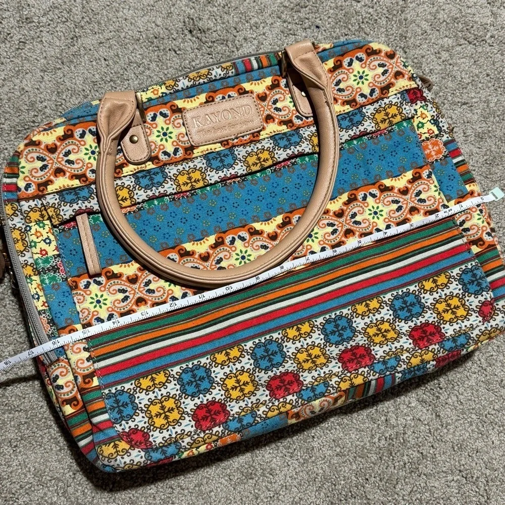 Kayond laptop shoulder briefcase bag patterned pockets